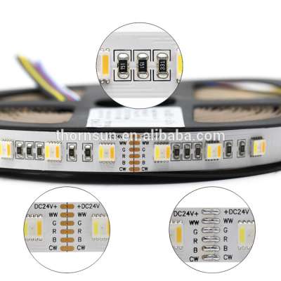 Flex led strip rgbww 5in1 5050 12V 24V led tape tira led bande 60leds/m