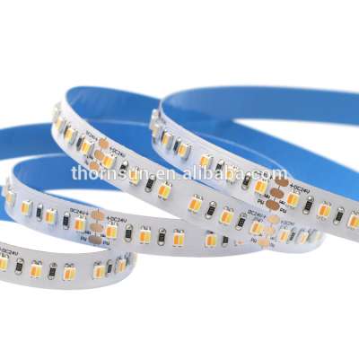 Dual white WW+CW DC24V CCT adjustable SMD3527 120leds/m flexible led strip